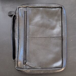 Black Vinyl Bible Cover Carry Case